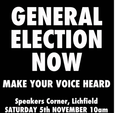 Lichfield Nov Gen Election poster